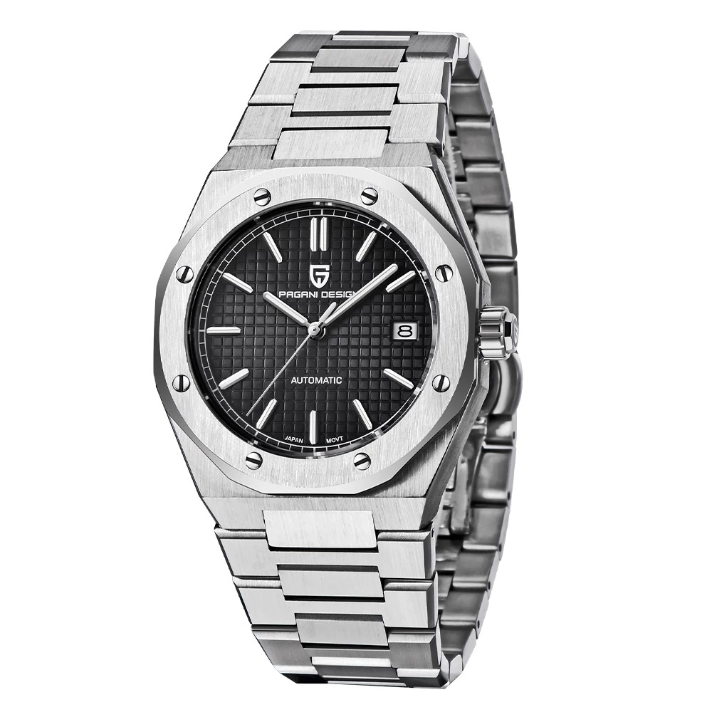 PAGANI DESIGN PD-1673 Automatic Men's Watches Mechanical Stainless Steel Waterproof Wrist Watch for Men NH35A Movt Synthetic Sapphire Dial Glass