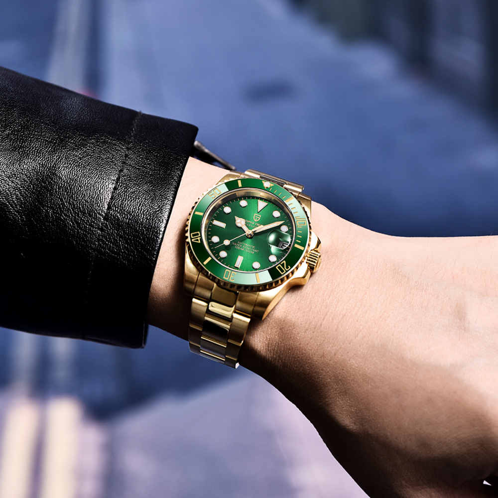 PAGANI DESIGN PD1661 40mm Automatic Men's Watches Full Gold Stainless Steel Mechanical Wrist Watch for Men Sports Watches