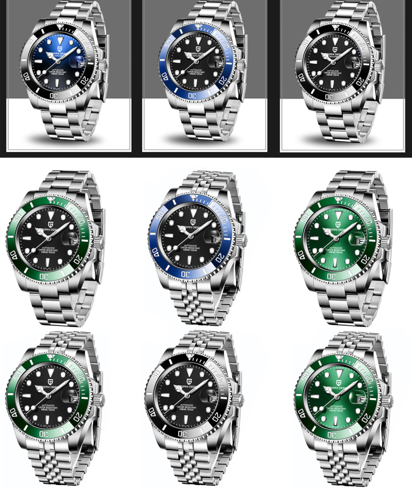 PAGANI DESIGN PD-1661 Automatic Men's Watches 40mm Top Brand Mechanical Wrist Watch for Men Sports Stainless Steel Watch Sapphire Waterproof