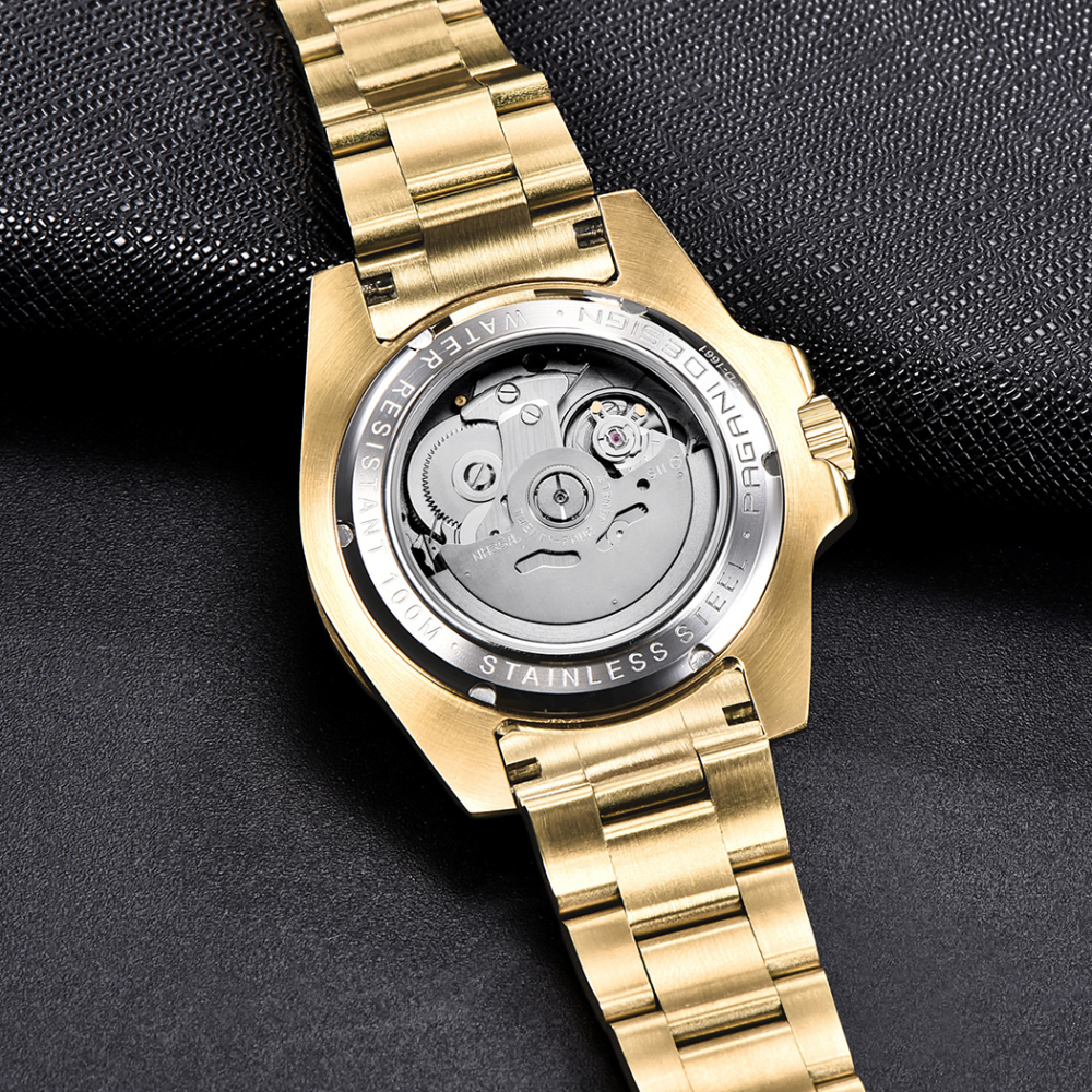 PAGANI DESIGN PD1661 40mm Automatic Men's Watches Full Gold Stainless Steel Mechanical Wrist Watch for Men Sports Watches