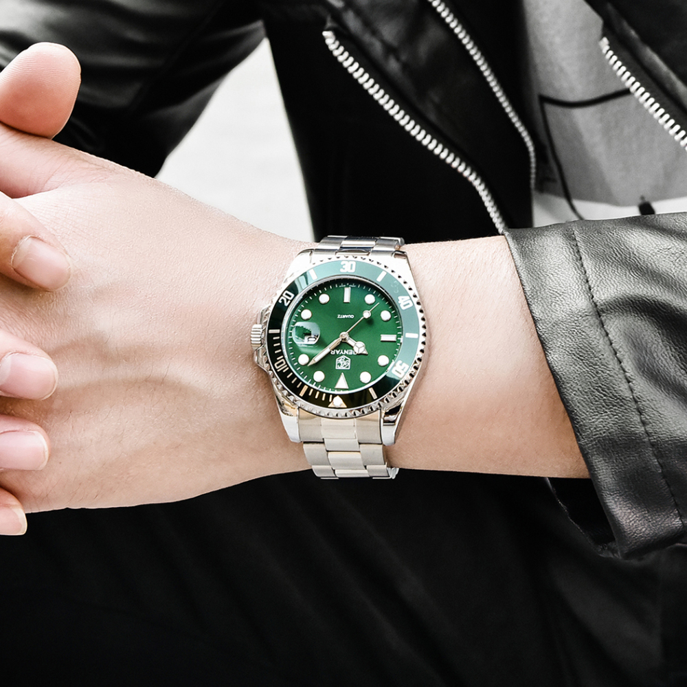 BENYAR Men's Quartz Watches Waterproof SUB Homage Business Wrist Watch for Men Stainless Steel Luxury Sports Wristwatch