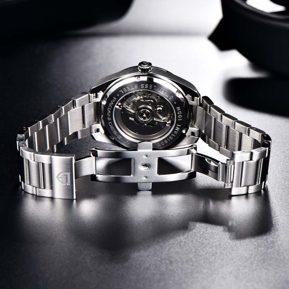 PAGANI DESIGN PD-1688 Automatic Men's Watches Business Stainless Steel Waterproof Wrist Watch for Men Casual Genuine Leather Wristwatch