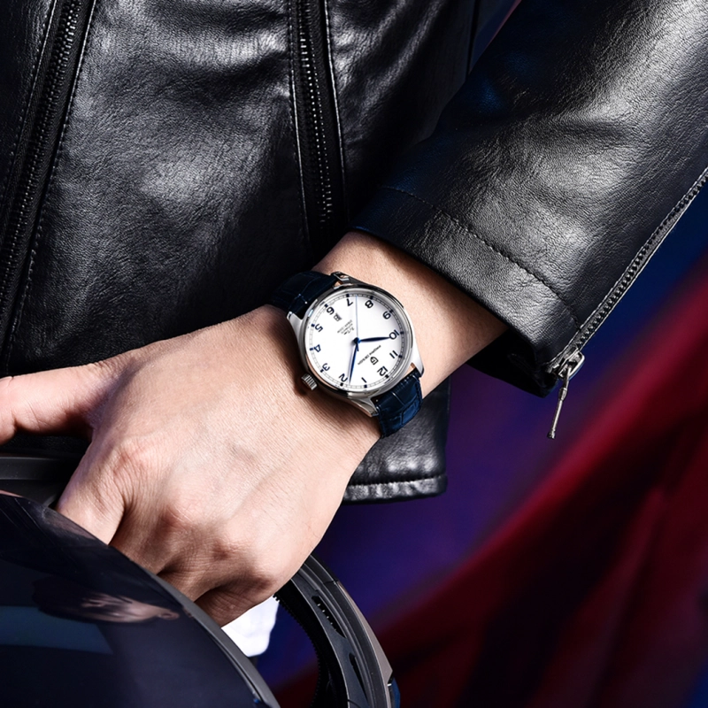 PAGANI DESIGN Men's Automatic Watches Stainless Steel Genuine Leather Business Casual Dress Wrist Watch for Men 200M Waterproof