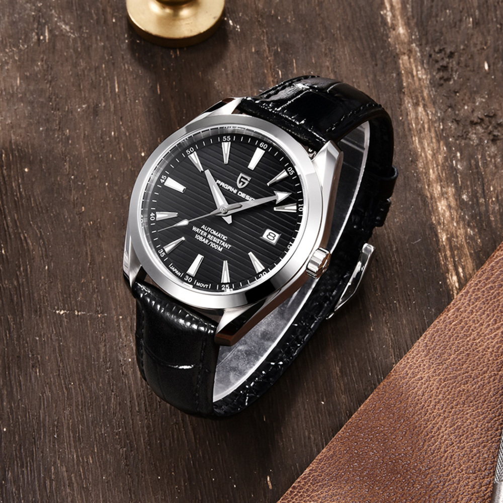 PAGANI DESIGN PD-1688 Automatic Men's Watches Business Stainless Steel Waterproof Wrist Watch for Men Casual Genuine Leather Wristwatch