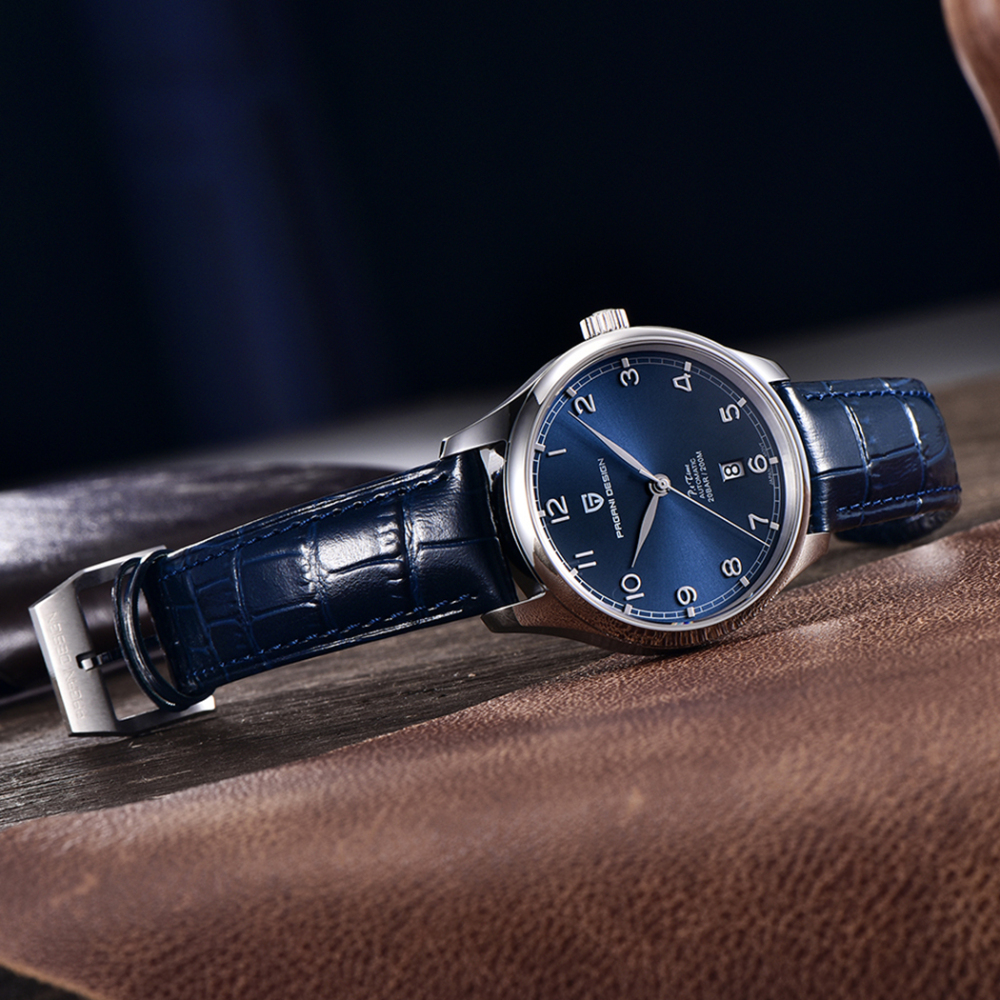 PAGANI DESIGN Men's Automatic Watches Stainless Steel Genuine Leather Business Casual Dress Wrist Watch for Men 200M Waterproof