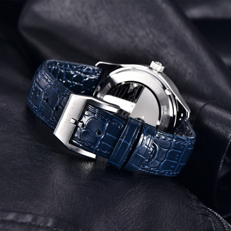 PAGANI DESIGN PD-YS003 Men's Automatic Watches Stainless Steel Genuine Leather Business Casual Dress Wrist Watch for Men 200M Waterproof