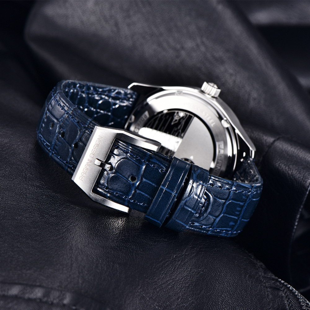 PAGANI DESIGN PD-YS003 Men's Automatic Watches Stainless Steel Genuine Leather Business Casual Dress Wrist Watch for Men 200M Waterproof