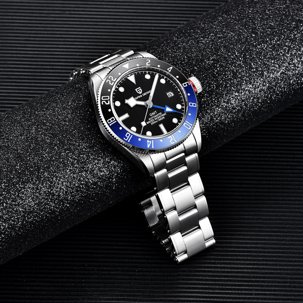 PAGANI DESIGN Men's Watches New Black Bay GMT Automatic Wrist Watch for Men 40mm Stainless Steel 200M Waterproof Business Wristwatch