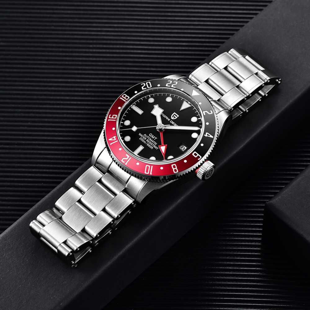 PAGANI DESIGN Men's Watches New Black Bay GMT Automatic Wrist Watch for Men 40mm Stainless Steel 200M Waterproof Business Wristwatch
