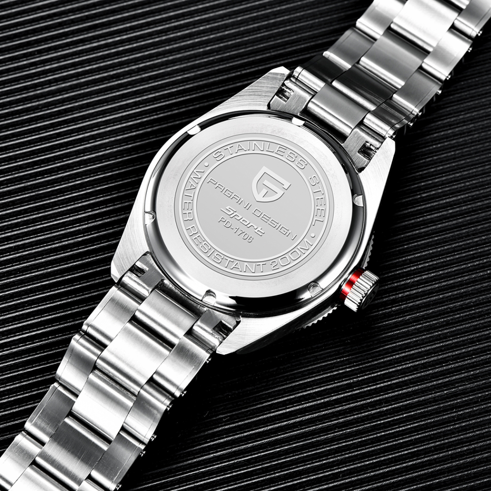 PAGANI DESIGN PD-1706 Men's Watches New Black Bay GMT Automatic Wrist Watch for Men 40mm Stainless Steel 200M Waterproof Business Wristwatch