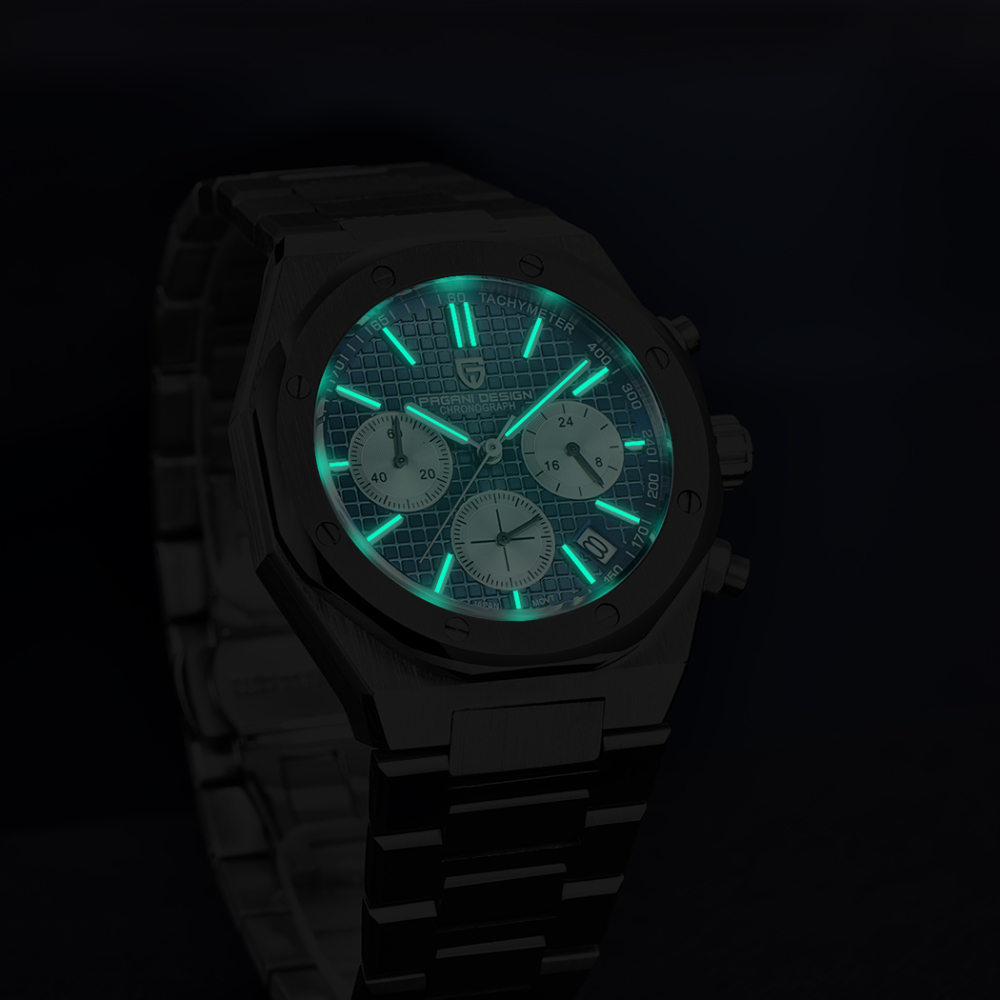 PAGANI DESIGN Men's Sports Quartz Watches New Chronograph Wrist Watch for Men Sapphire Stainless Steel 200M Waterproof Business Dress Wristwatch