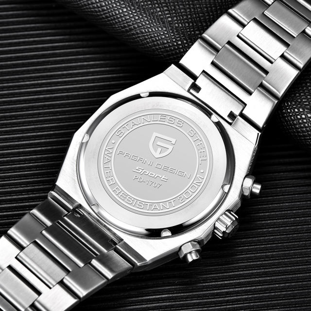 PAGANI DESIGN Men's Sports Quartz Watches New Chronograph Wrist Watch for Men Sapphire Stainless Steel 200M Waterproof Business Dress Wristwatch