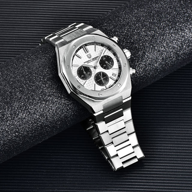 PAGANI DESIGN Men's Sports Quartz Watches New Chronograph Wrist Watch for Men Sapphire Stainless Steel 200M Waterproof Business Dress Wristwatch