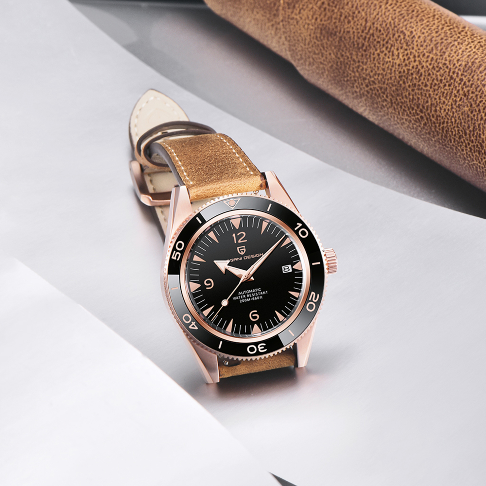 PAGANI DESIGN PD-YS005 Men's Automatic Watches Mechanical full Stainless Steel Wristwatch Classic Retro 200m Waterproof Business Sports Watches