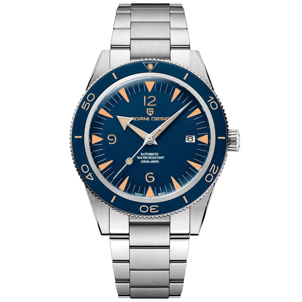 PAGANI DESIGN PD-YS005 Men's Automatic Watches Mechanical full Stainless Steel Wristwatch Classic Retro 200m Waterproof Business Sports Watches
