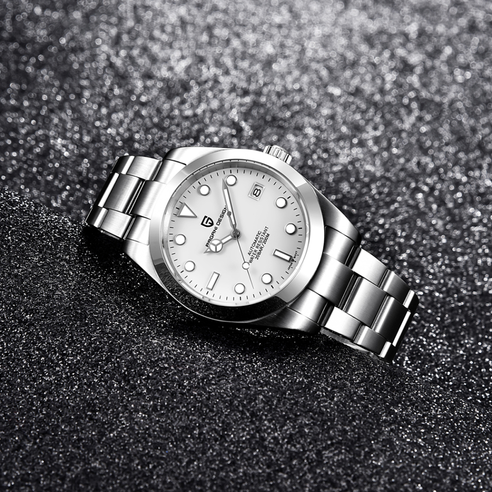 PAGANI DESIGN PD-1692 Men's Automatic Watches Full Stainless Steel Waterproof Business Wrist Watch for Men Waterproof Auto Date Wristwatch