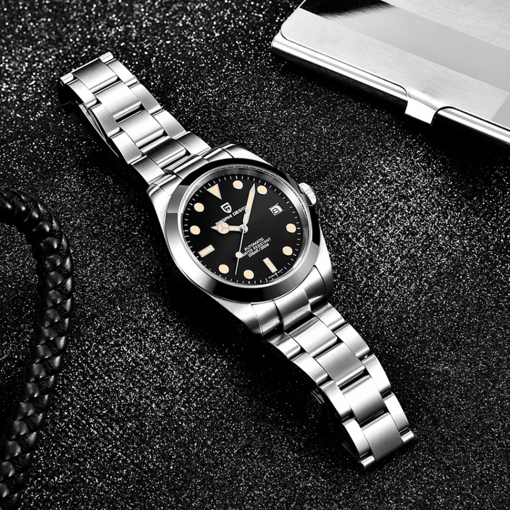 PAGANI DESIGN Casual Men's Automatic Watches Full Stainless Steel Waterproof Business Wrist Watch for Men Waterproof Auto Date Wristwatch