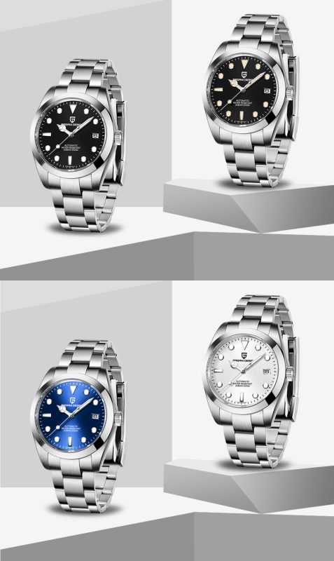 PAGANI DESIGN PD-1692 Men's Automatic Watches Full Stainless Steel Waterproof Business Wrist Watch for Men Waterproof Auto Date Wristwatch