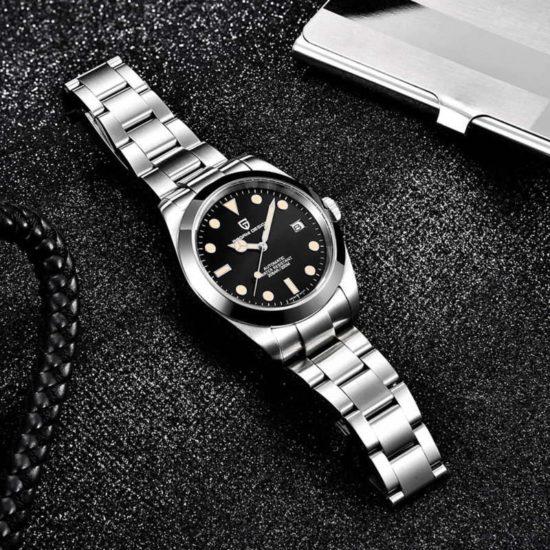 PAGANI DESIGN PD-1692 Men's Automatic Watches Full Stainless Steel Waterproof Business Wrist Watch for Men Waterproof Auto Date Wristwatch