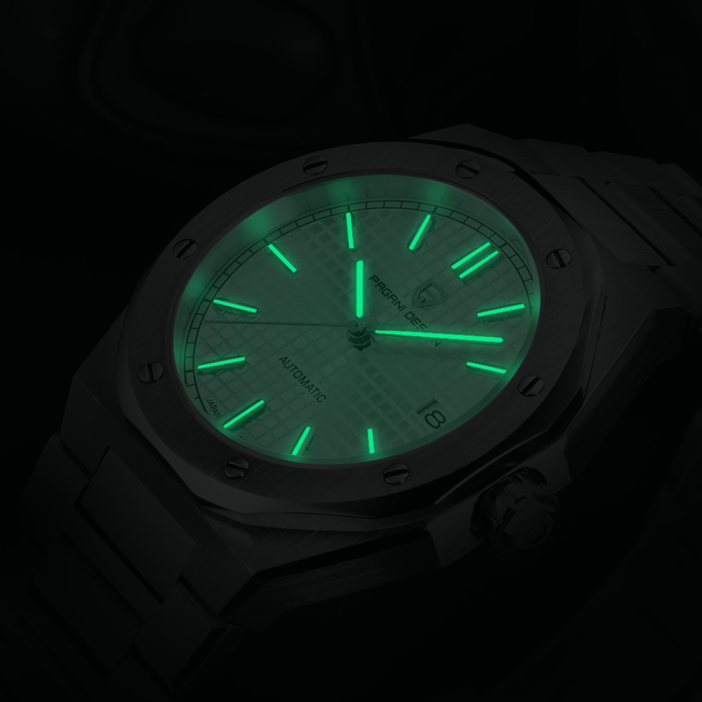 PAGANI DESIGN PD-1673 Automatic Men's Watches Mechanical Stainless Steel Waterproof Wrist Watch for Men NH35A Movt Synthetic Sapphire Dial Glass