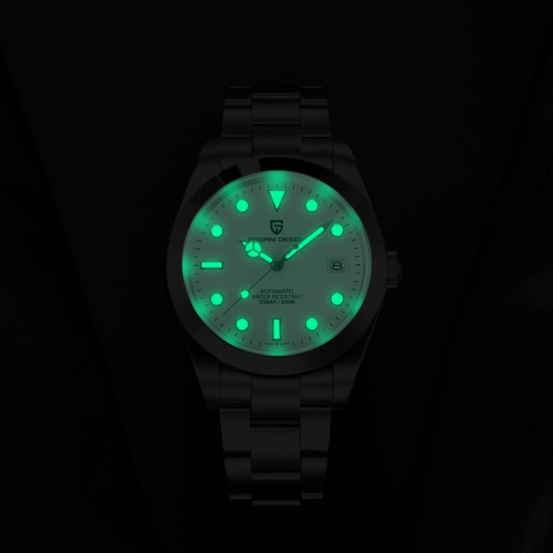 PAGANI DESIGN Casual Men's Automatic Watches Full Stainless Steel Waterproof Business Wrist Watch for Men Waterproof Auto Date Wristwatch