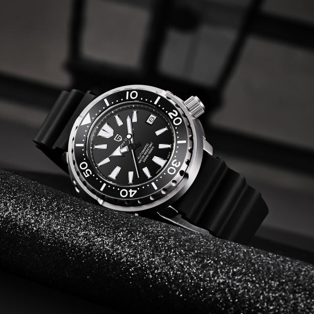 PAGANI DESIGN Men's Automatic Watches 300M Diving Mechanical Wristwatch Luxury Sapphire Glass Ceramic Bezel Wrist Watch for Men
