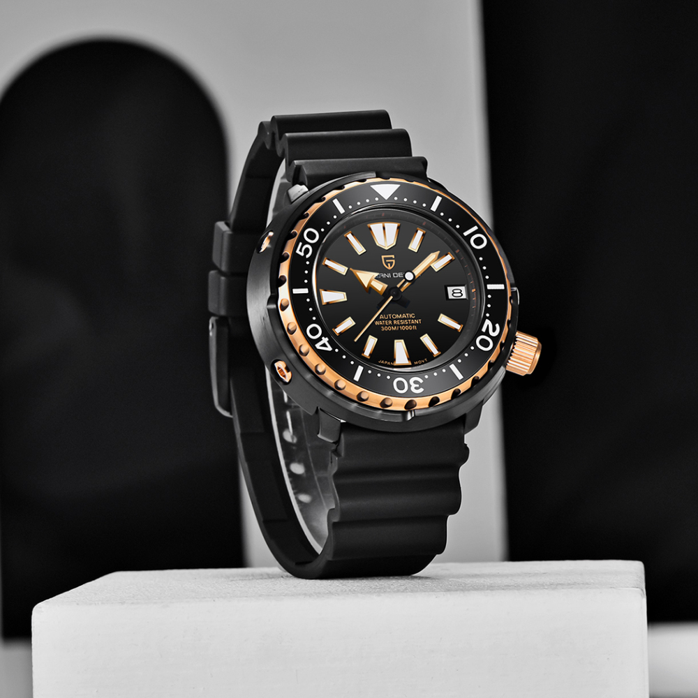 PAGANI DESIGN PD-1695 Men's Automatic Watches 300M Diving Mechanical Wristwatch Luxury Sapphire Glass Ceramic Bezel Wrist Watch for Men