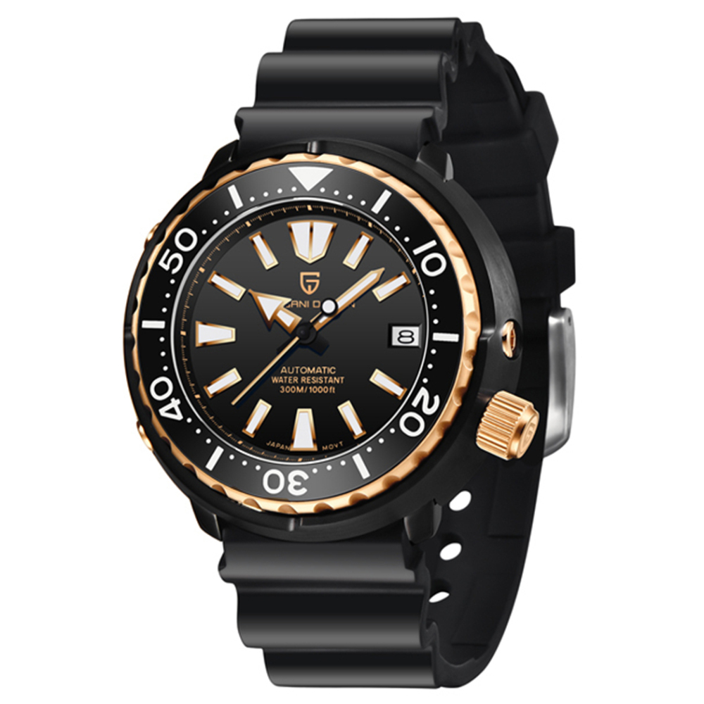 PAGANI DESIGN PD-1695 Men's Automatic Watches 300M Diving Mechanical Wristwatch Luxury Sapphire Glass Ceramic Bezel Wrist Watch for Men