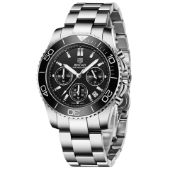 silver black steel BYS002