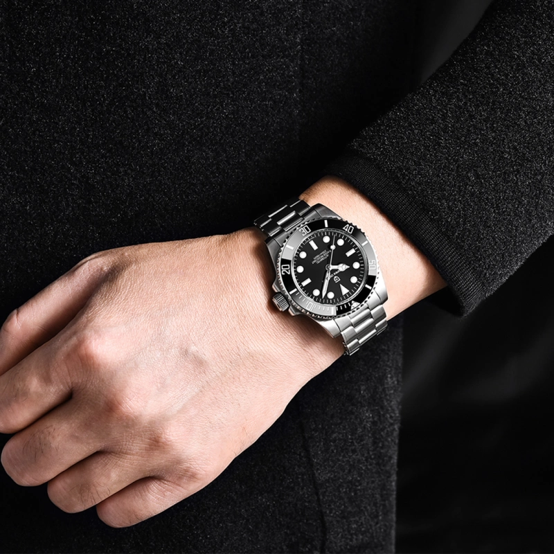 PAGANI DESIGN Automatic Men's Watches Super Luminous Stainless full Steel SEIKO NH35A Mechanical Wristwatches Ceramic Bezel Sapphire Glass Watch Men
