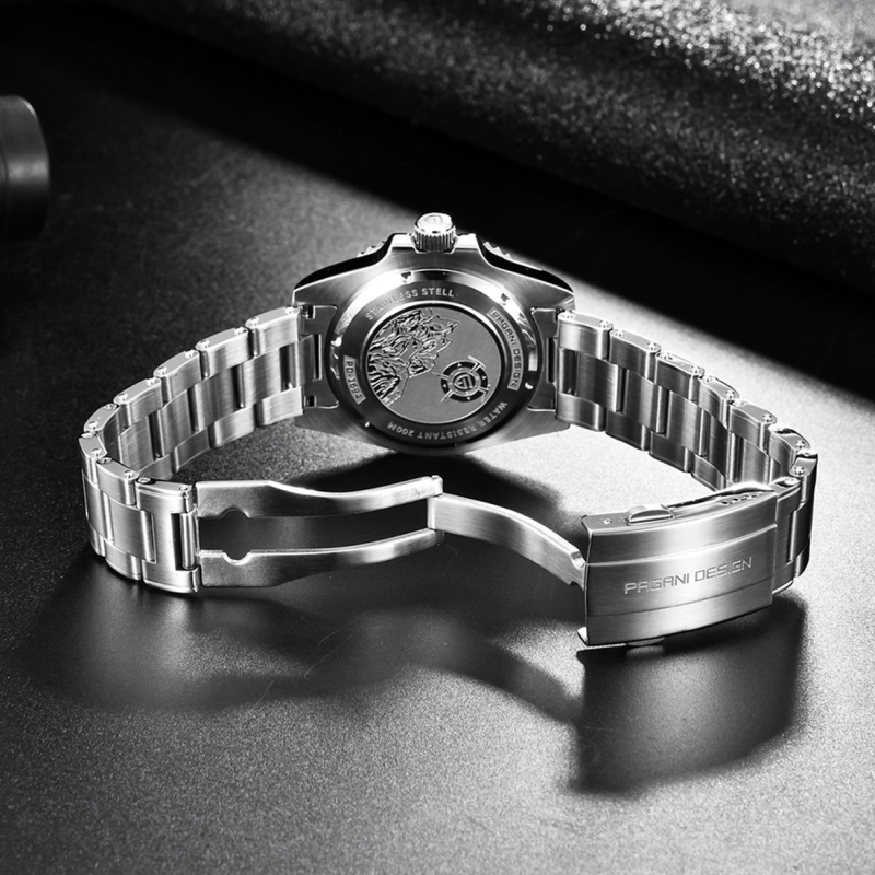 PAGANI DESIGN PD-1694 Automatic Men's Watches Super Luminous Stainless full Steel SEIKO NH35A Mechanical Wristwatches Ceramic Bezel Sapphire Glass Watch Men