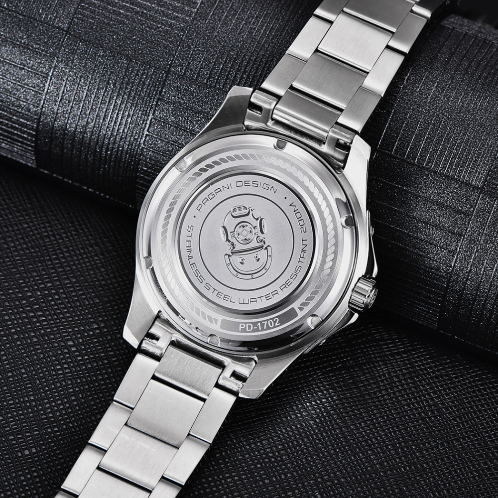 PAGANI DESIGN PD-1702 Men's Automatic Watches Mechanical Stainless Steel Japanese Movement Self Winding Business Waterproof Wristwatch