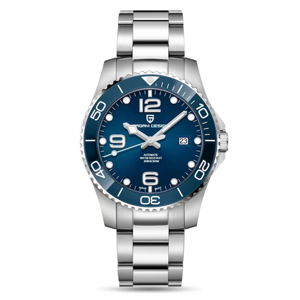 PAGANI DESIGN PD-1702 Men's Automatic Watches Mechanical Stainless Steel Japanese Movement Self Winding Business Waterproof Wristwatch