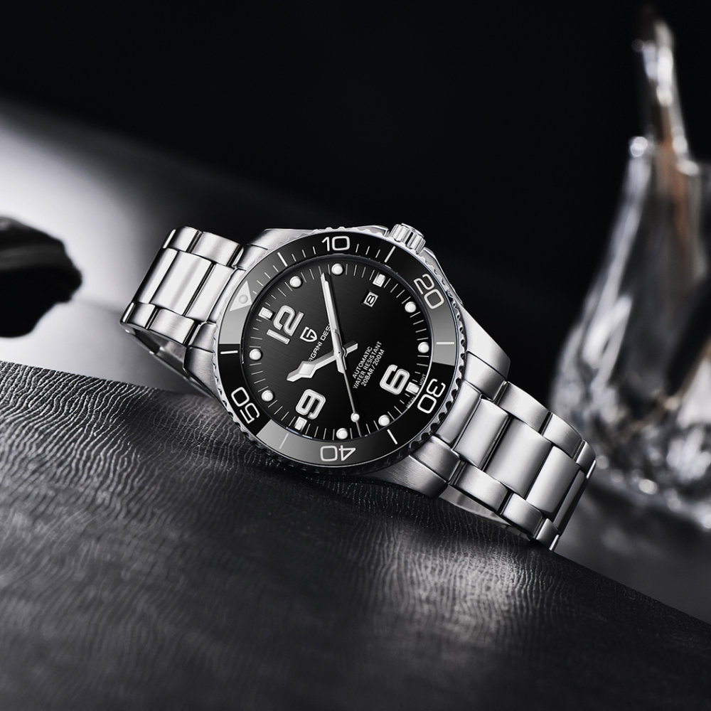 PAGANI DESIGN Men's Automatic Watches Mechanical Stainless Steel Japanese Movement Self Winding Business Waterproof Wristwatch