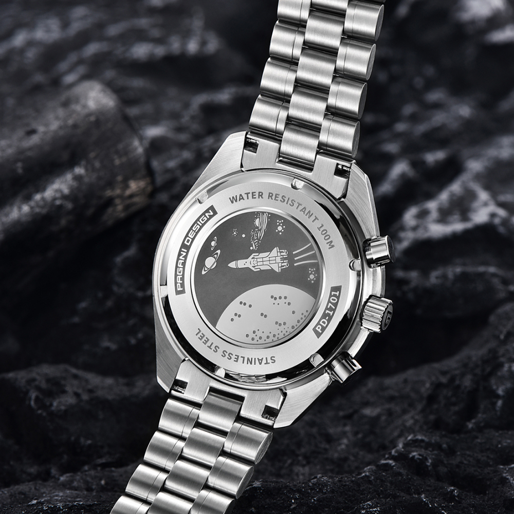 PAGANI DESIGN PD-1701 Men's Quartz Watches New Release full Stainless Steel Waterproof Sports Chronograph Wrist Watch for Men