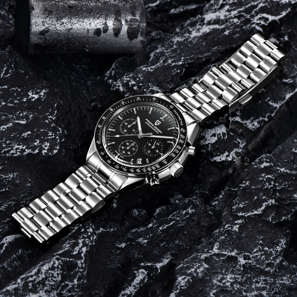 PAGANI DESIGN Men's Quartz Watches New Release Speedmaster Homage Stainless Steel Waterproof Sports Chronograph Wrist Watch for Men