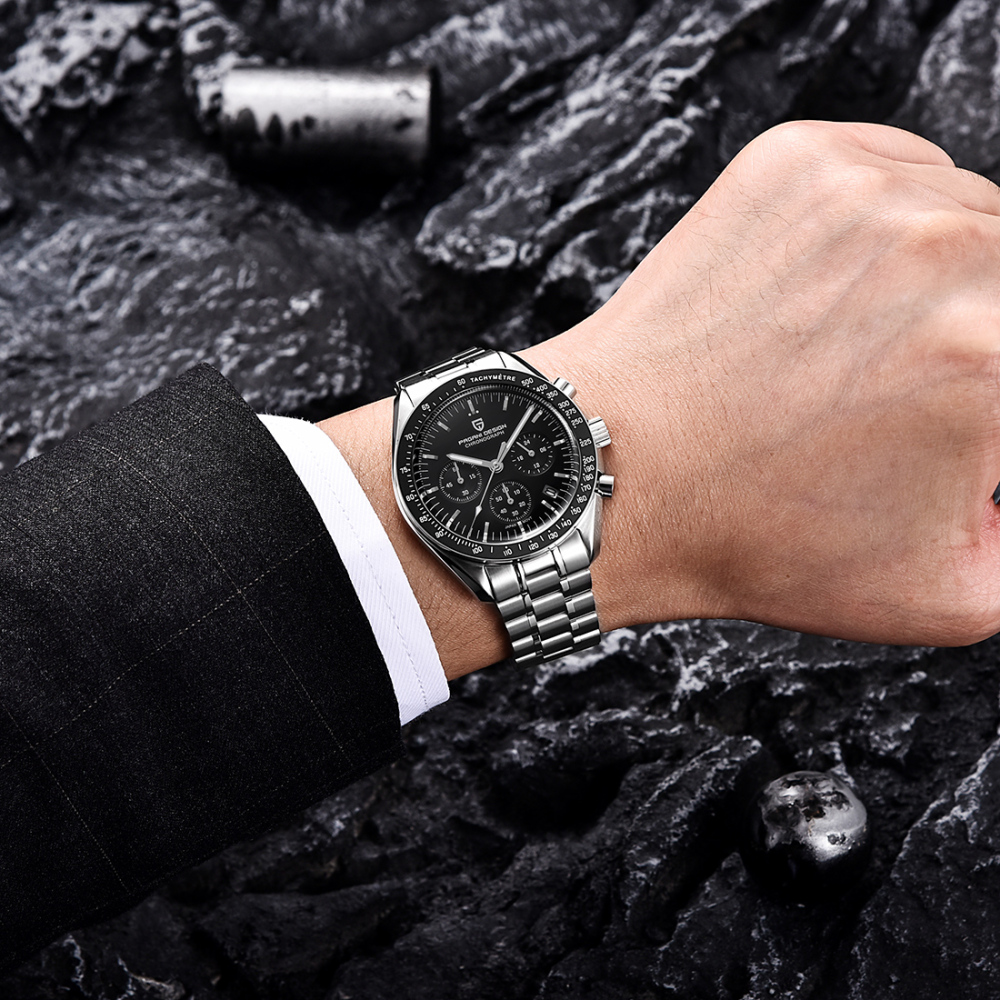 PAGANI DESIGN PD-1701 Men's Quartz Watches New Release full Stainless Steel Waterproof Sports Chronograph Wrist Watch for Men