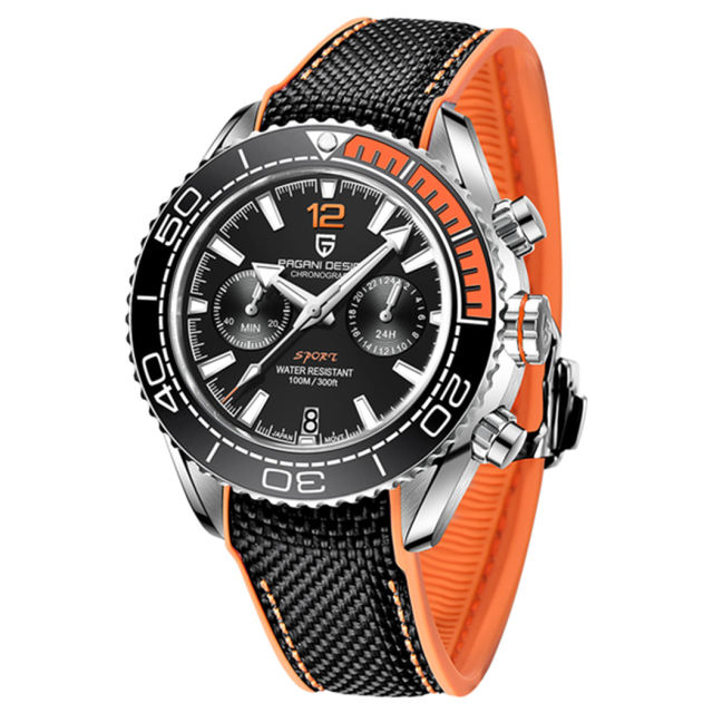 PAGANI DESIGN Top Brand Sports Men Quartz Watches Ceramic Bezel Waterproof Chronograph Wristwatch Sapphire Glass Men Watches