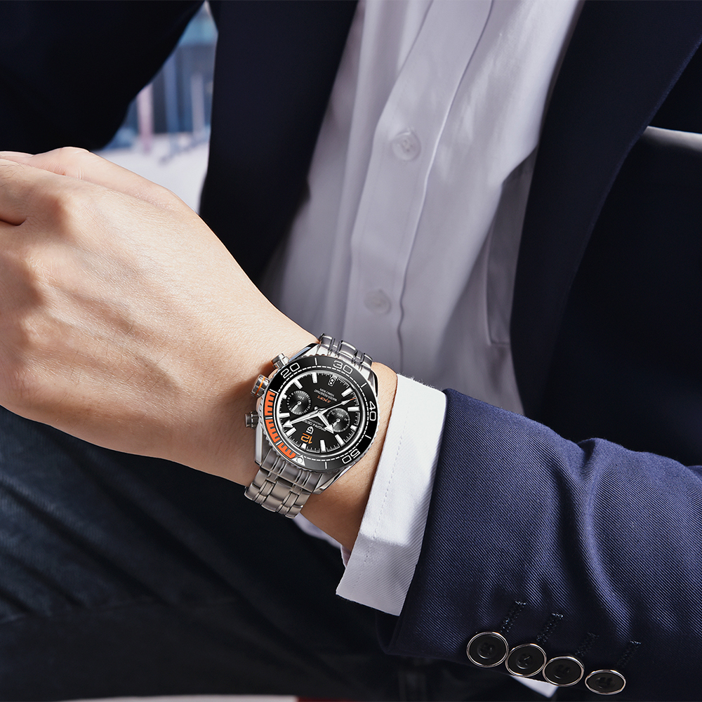 PAGANI DESIGN Top Brand Sports Men Quartz Watches Ceramic Bezel Waterproof Chronograph Wristwatch Sapphire Glass Men Watches