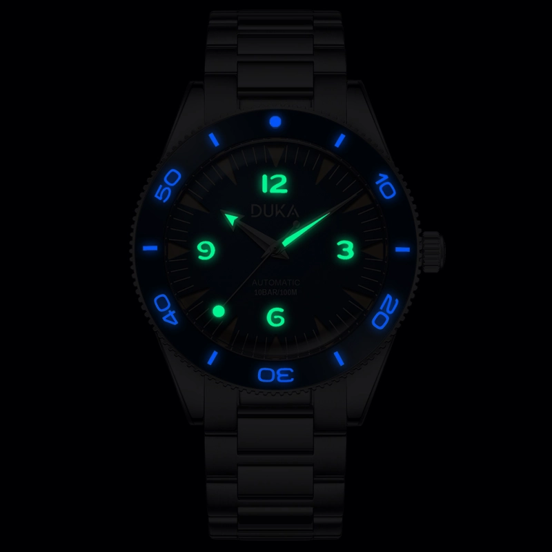 DUKA Luxury Men's Automatic Watches full Stainless Steel Business Waterproof Wrist Watch for Men New Release Synthetic Sapphire Dial Glass