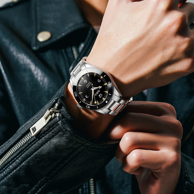 DUKA Luxury Men's Automatic Watches full Stainless Steel Business Waterproof Wrist Watch for Men New Release Synthetic Sapphire Dial Glass