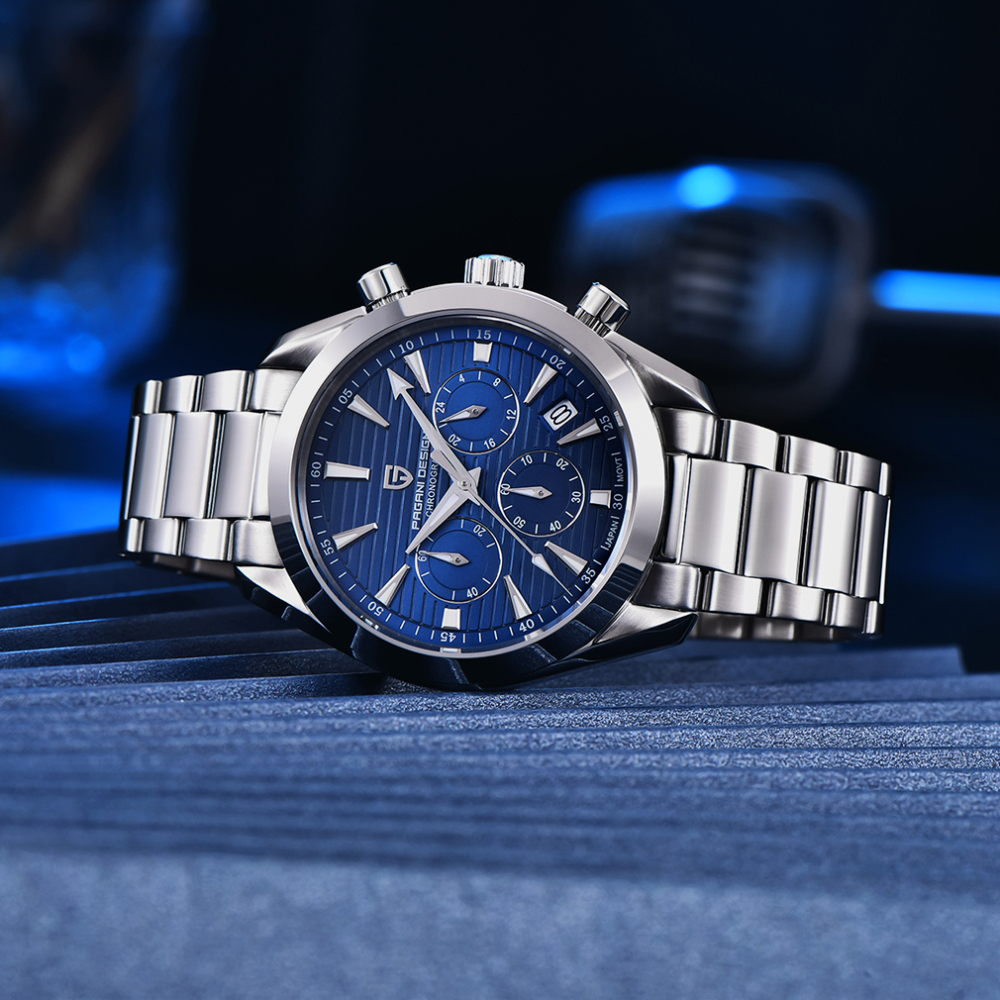 PAGANI DESIGN PD-1712 Chronograph Men's Watches Classic Quartz Watch Sapphire 100m Waterproof Sports Business Wrist Watch for Men