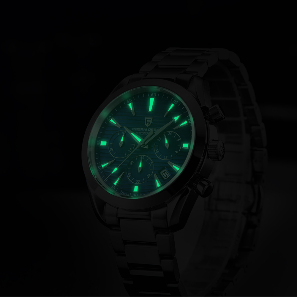 PAGANI DESIGN PD-1712 Chronograph Men's Watches Classic Quartz Watch Sapphire 100m Waterproof Sports Business Wrist Watch for Men