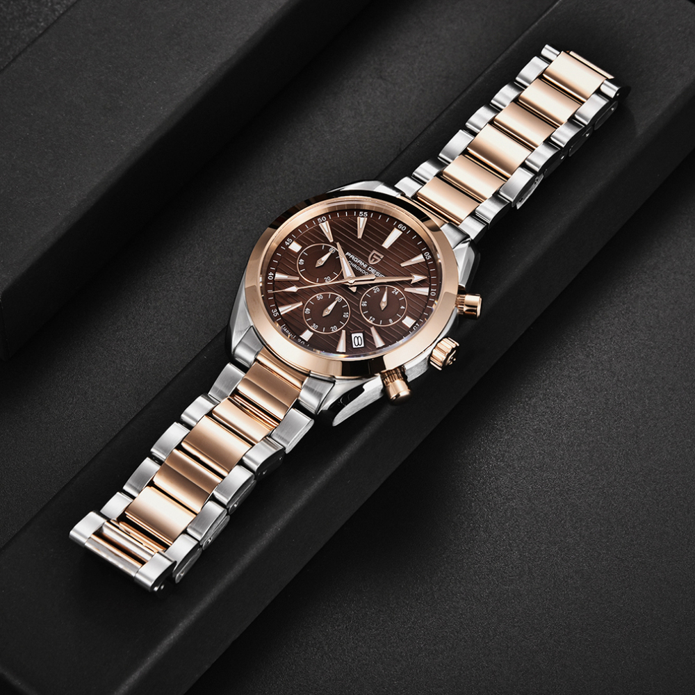 PAGANI DESIGN PD-1712 Chronograph Men's Watches Classic Quartz Watch Sapphire 100m Waterproof Sports Business Wrist Watch for Men