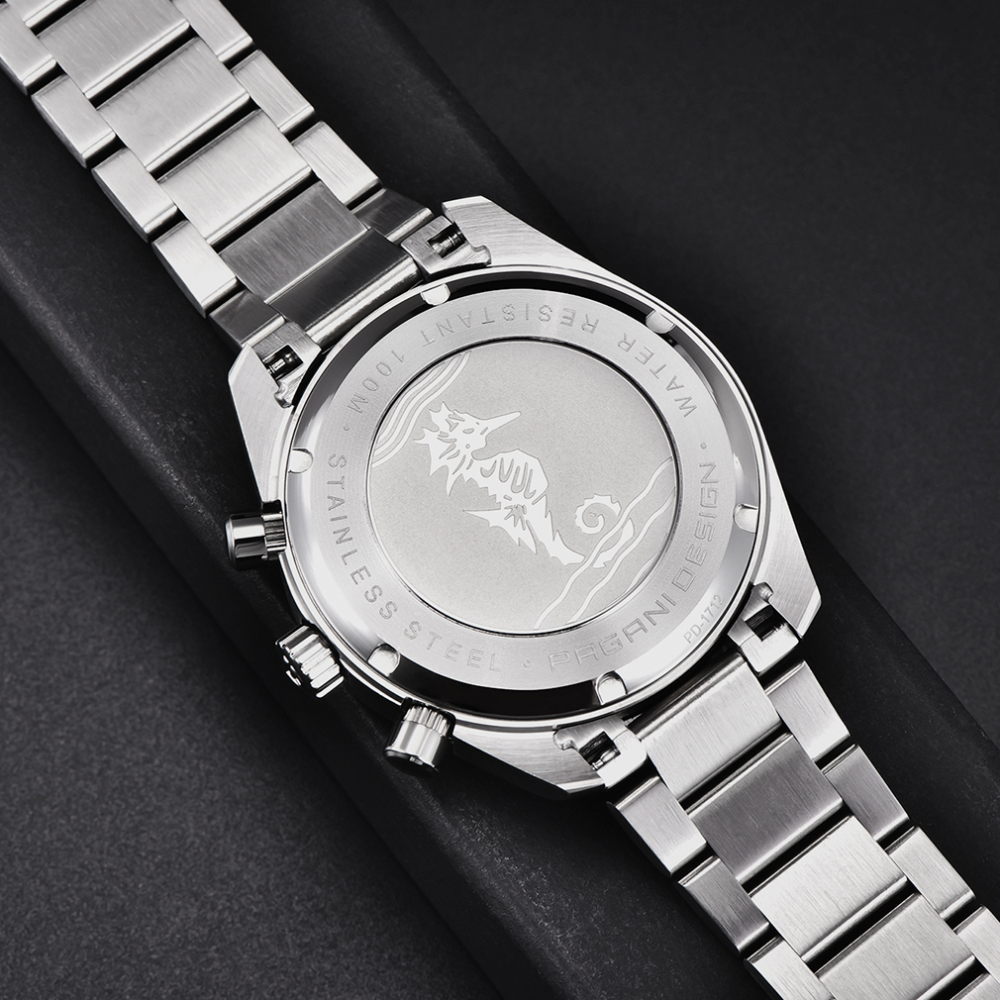 PAGANI DESIGN PD-1712 Chronograph Men's Watches Classic Quartz Watch Sapphire 100m Waterproof Sports Business Wrist Watch for Men