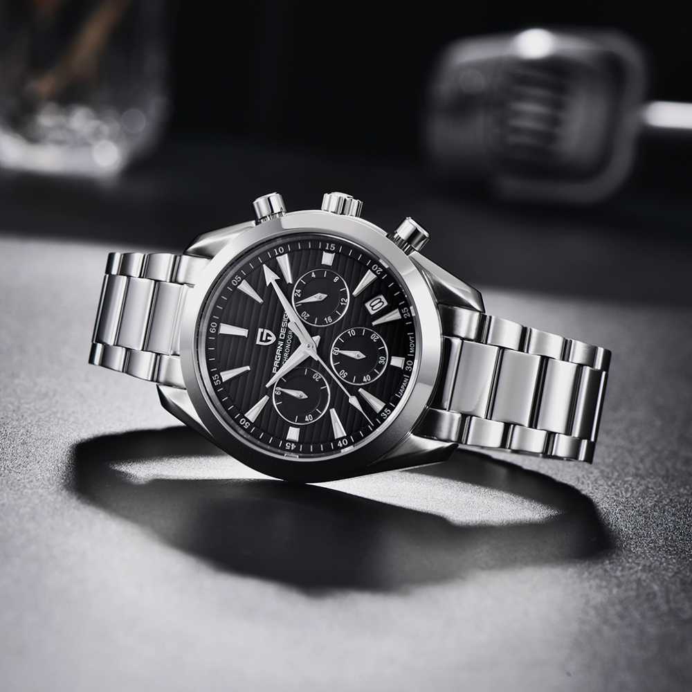 PAGANI DESIGN New Chronograph Men's Watches Classic Quartz Watch Sapphire 100m Waterproof Sports Business Wrist Watch for Men