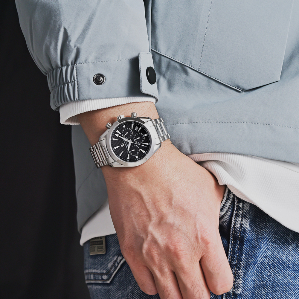 PAGANI DESIGN PD-1712 Chronograph Men's Watches Classic Quartz Watch Sapphire 100m Waterproof Sports Business Wrist Watch for Men