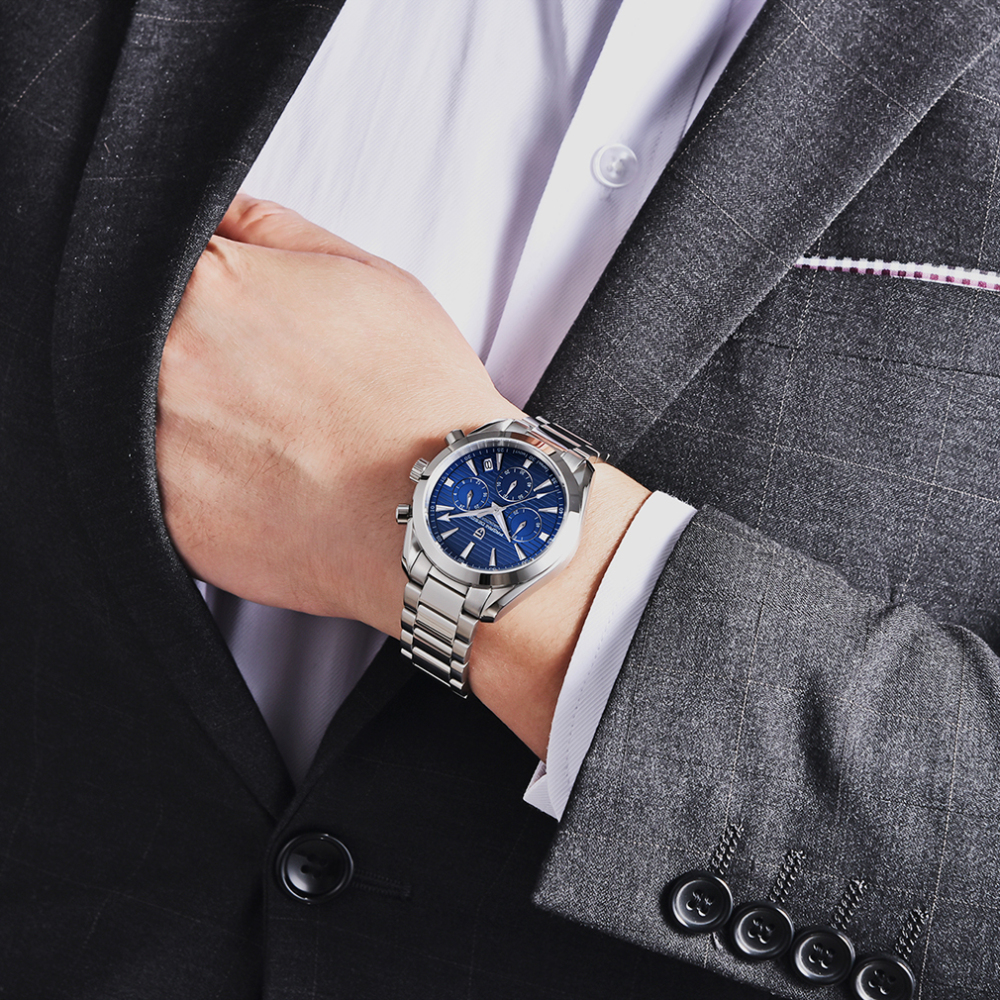 PAGANI DESIGN PD-1712 Chronograph Men's Watches Classic Quartz Watch Sapphire 100m Waterproof Sports Business Wrist Watch for Men