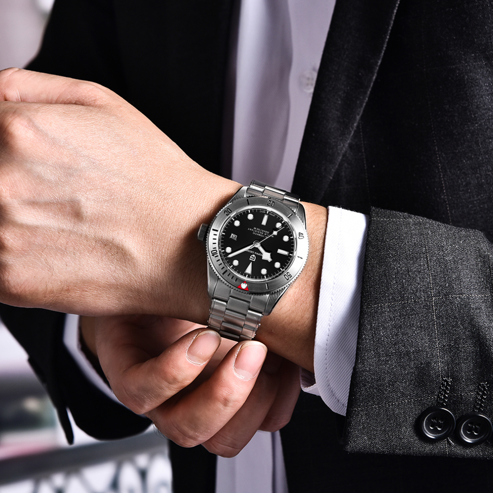 PAGANI DESIGN PD-1671 Men's Automatic Watches NH35A Sports Mechanical Stainless Steel Waterproof Wrist Watch for Men Auto Date Fold-over Clasp