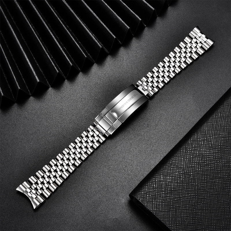 PAGANI DESIGN Original Stainless Steel Bracelet with Delpoyment Clasp, Fold-Over Clasp